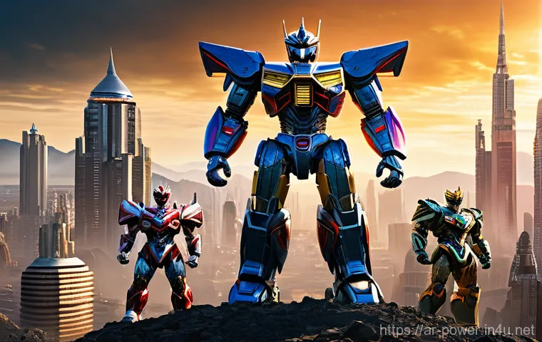 파워레인저 레인저 키트 기능 - **Prompt 1: The Evolving Morpher**
    "A close-up, dynamic shot of a futuristic Power Ranger Morphe...