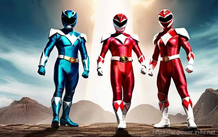 파워레인저 넷플릭스 스트리밍 - **Prompt:** Two children, a boy and a girl (ages 5 and 7), are enthusiastically playing Power Ranger...